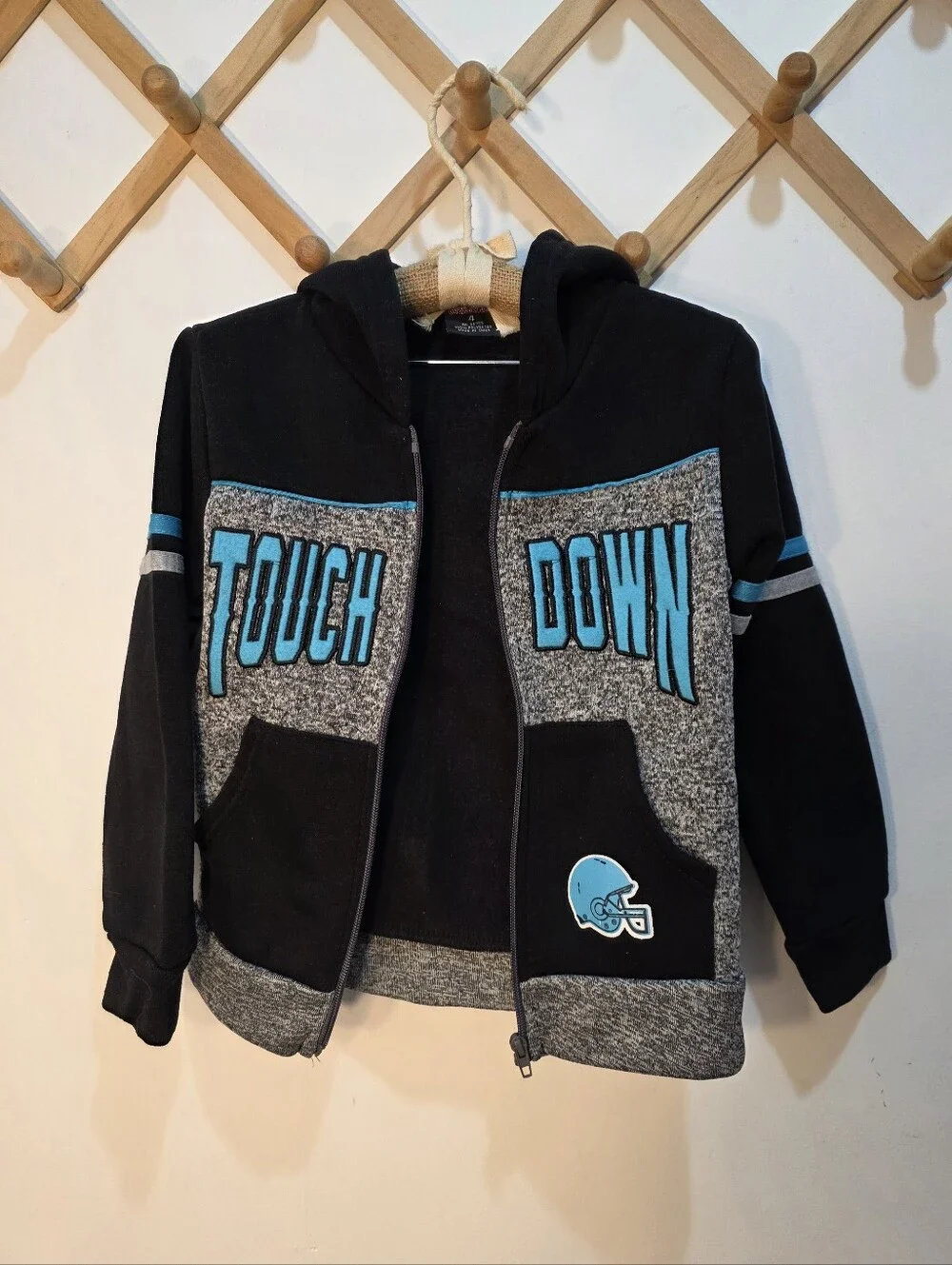 Mad Game Hoodie Jacket Black Gray Blue Kids 4